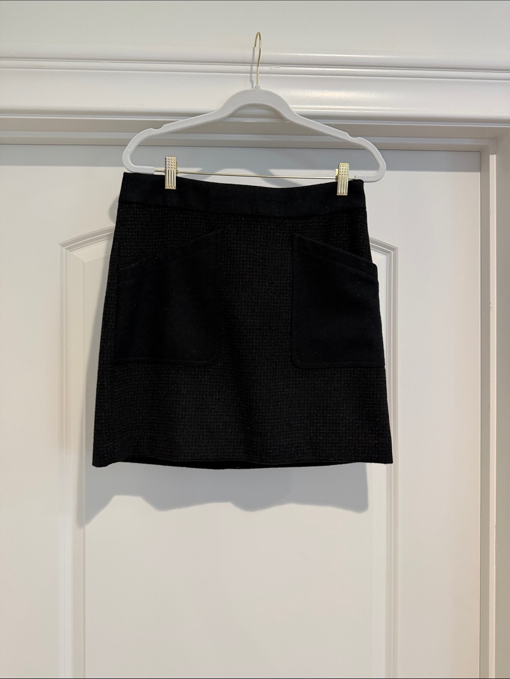 Classic Black Mini Skirt with Front Pockets